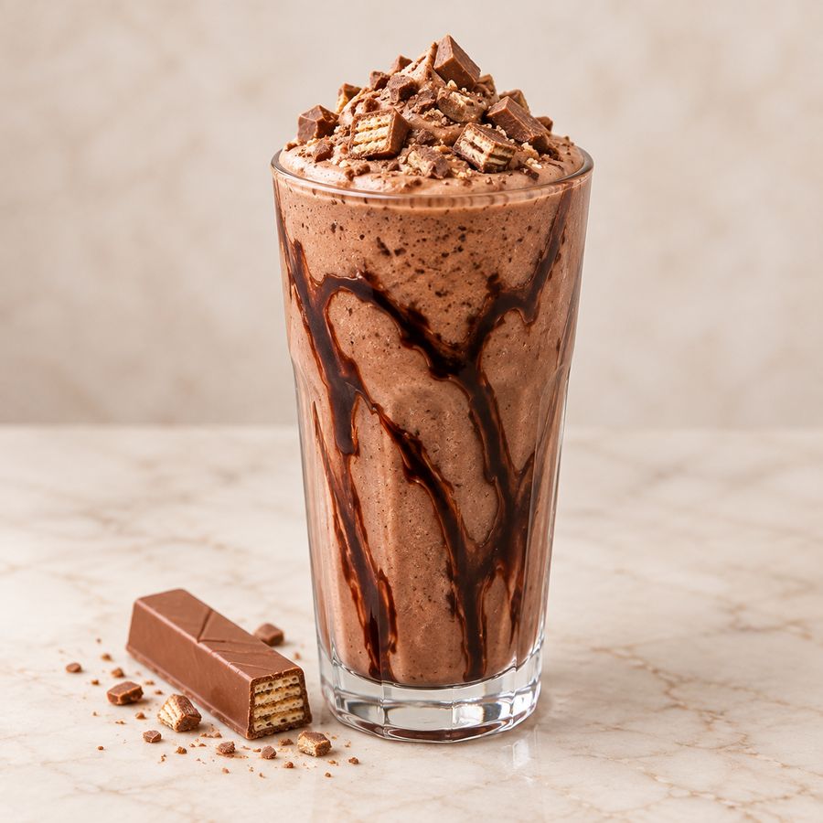 KitKat Shake with chocolate drizzle at 080 Cafe & Juice