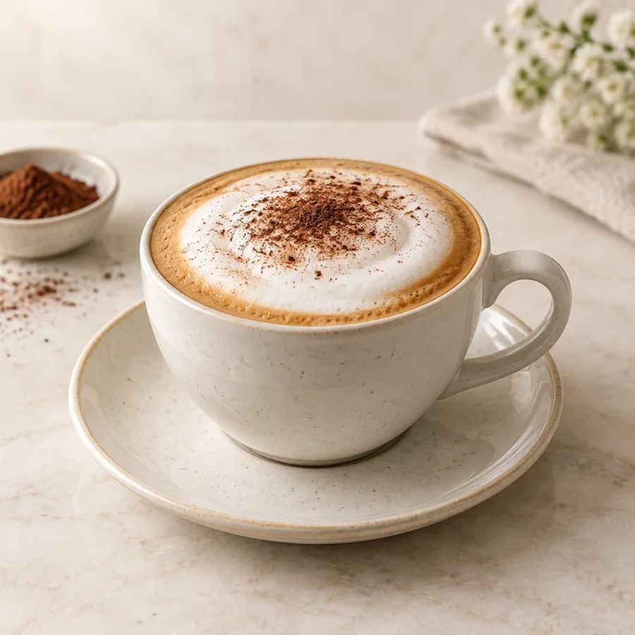 Cappuccino at 080 Cafe & Juice