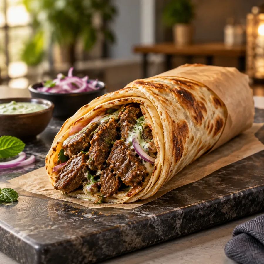 Mutton Roll at 080 Cafe & Juice